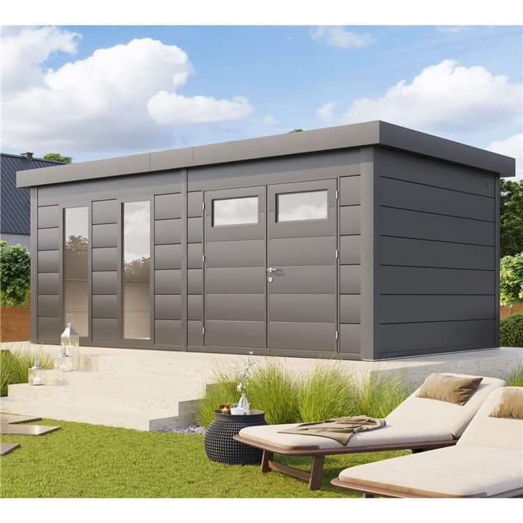 Telluria 18x12ft Eleganto Premier Steel Shed Office