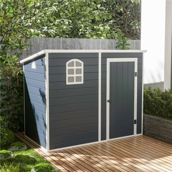 Jasmine 8x5ft Plastic Pent Shed with Floor