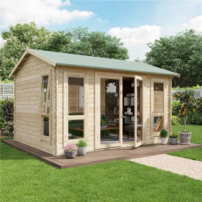 BillyOh Darcy Log Cabin Summerhouse in a garden