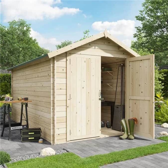 BillyOh Heavy Duty Apex Windowless Log Cabin Store