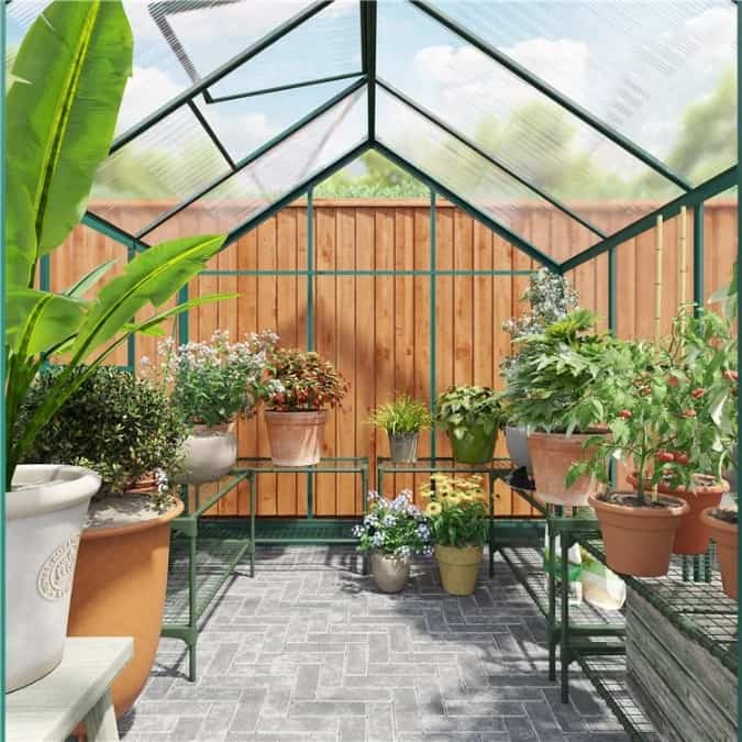 BillyOh Rosette Hobby Aluminium Polycarbonate Greenhouse