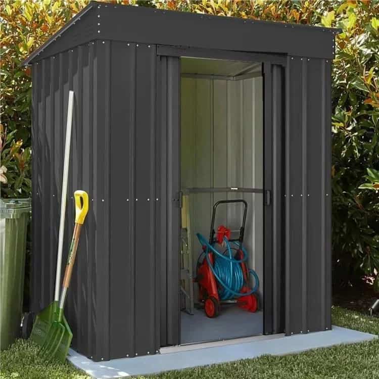 Globel Pent Metal Shed