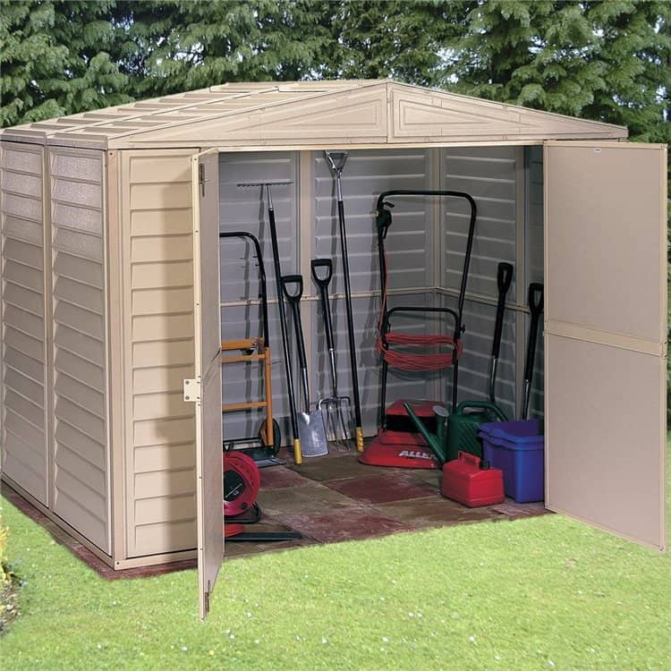 Saffron 8ftx5ft Vinyl Shed Including Foundation Kit