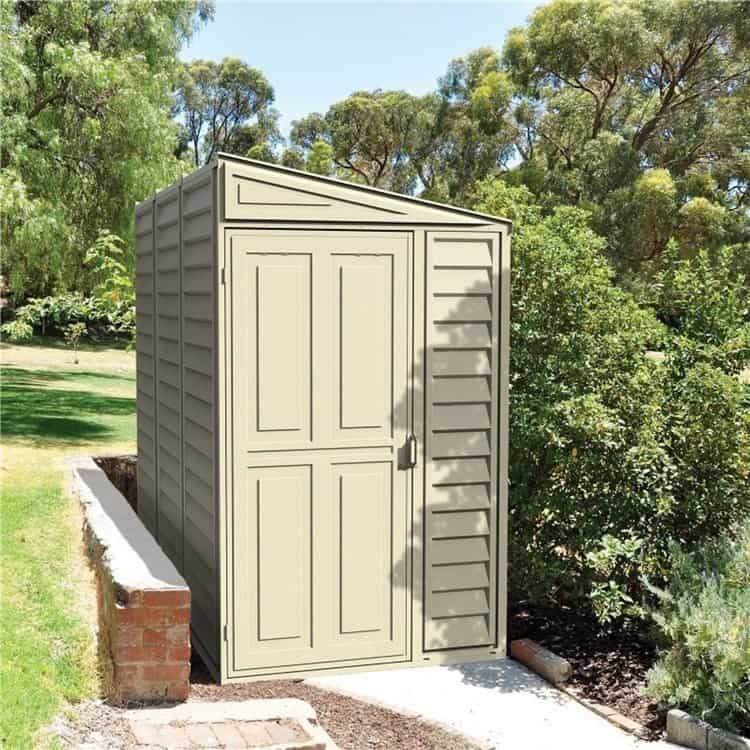 Saffron Lean-To 4ft×8ft Vinyl Shed Including Foundation Kit