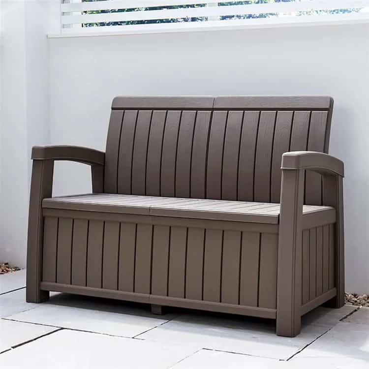 Grey garden on sale storage bench