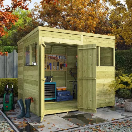 BillyOh Defender Heavy Duty Pressure Treated Pent Shed