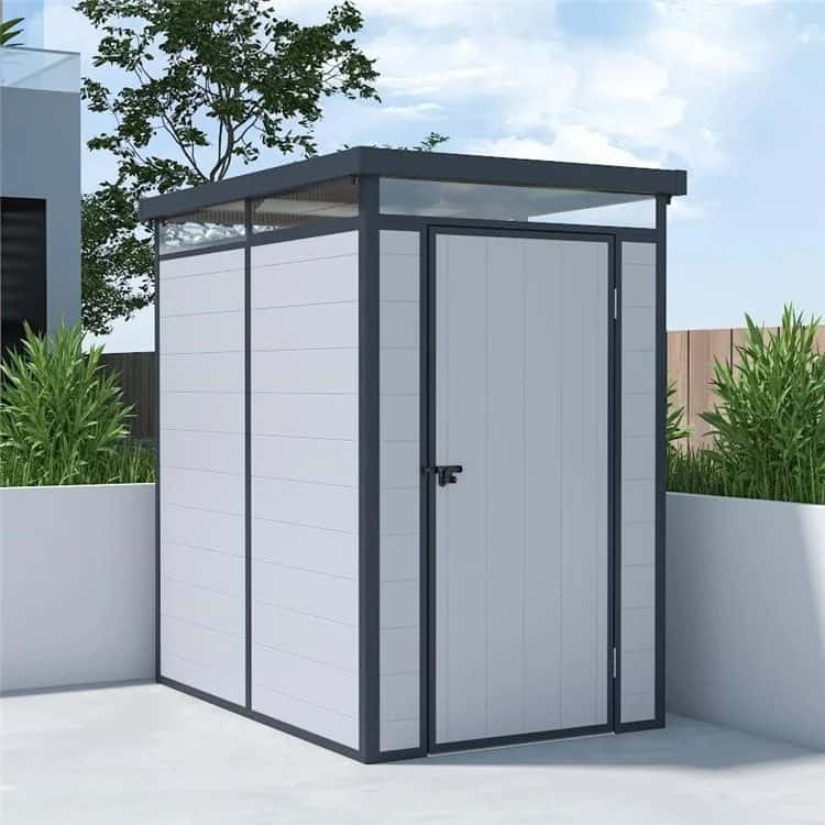 BillyOh York Pent White Plastic Shed