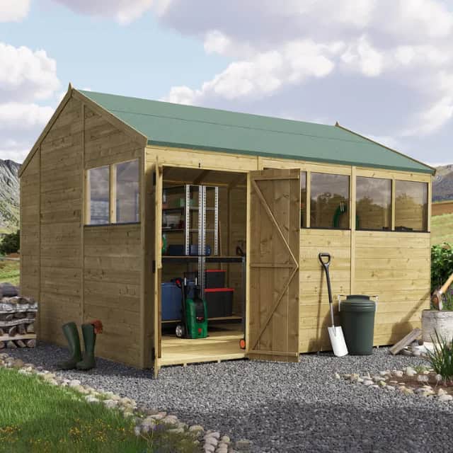 BillyOh Defender Heavy Duty Pressure Treated Apex Shed