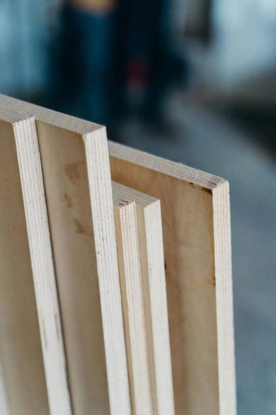 Close-up shot of plywood