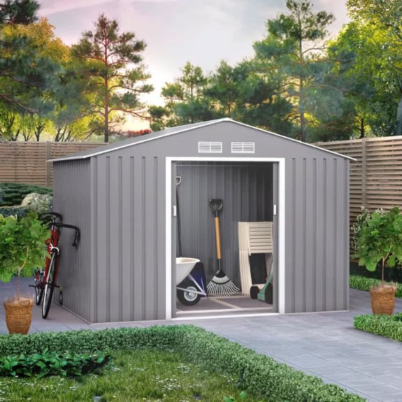 BillyOh Ranger Apex Metal Shed With Foundation Kit