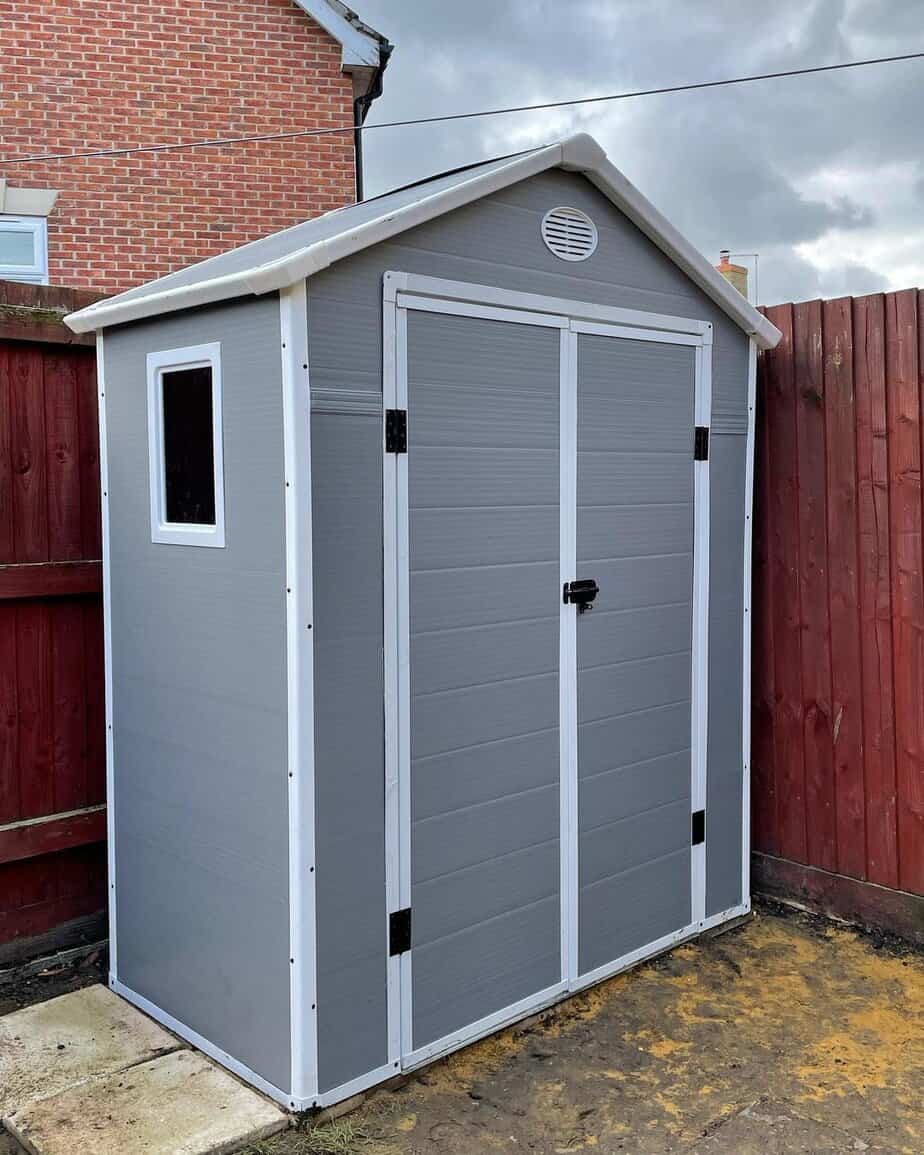 Customer’s Image: BillyOh Kingston Apex Plastic Shed Light Grey With Floor