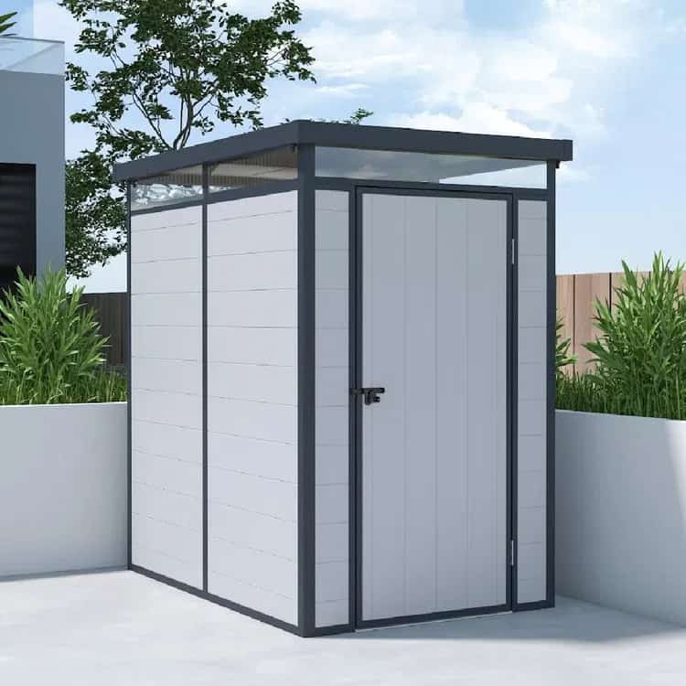 BillyOh York Pent Grey Plastic Shed