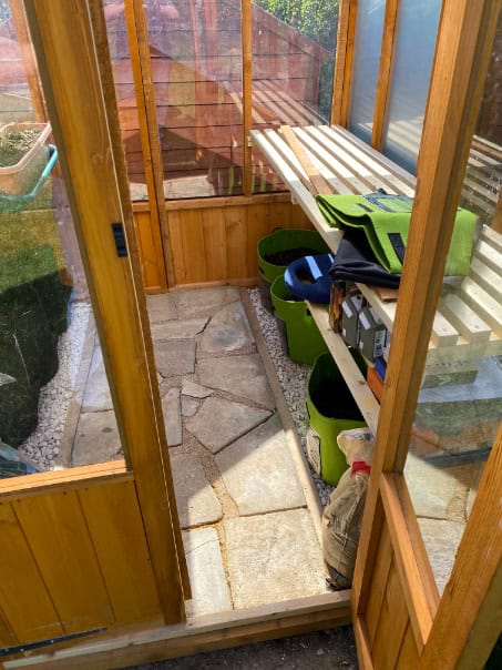 Customer's image of a BillyOh wooden greenhouse