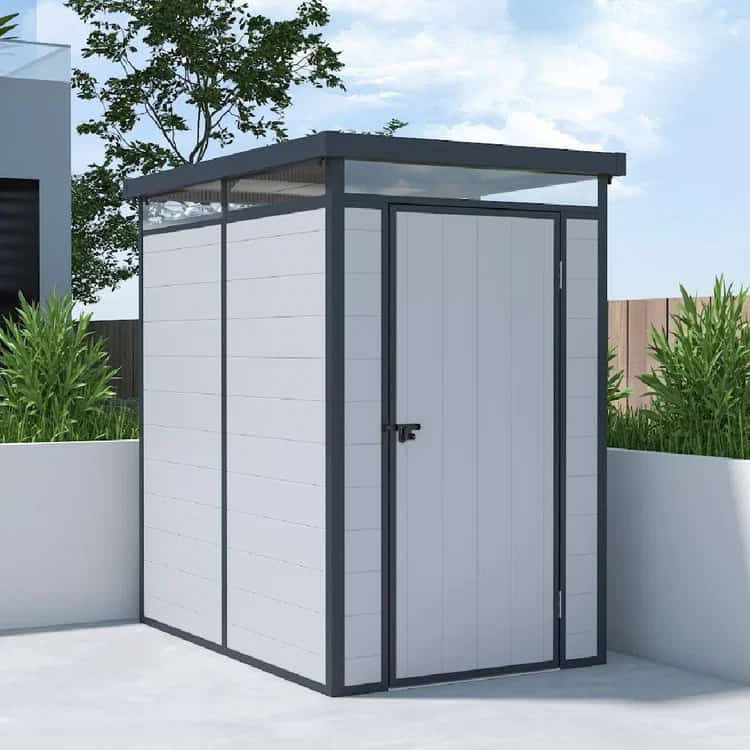 BillyOh York Pent Grey Plastic Shed