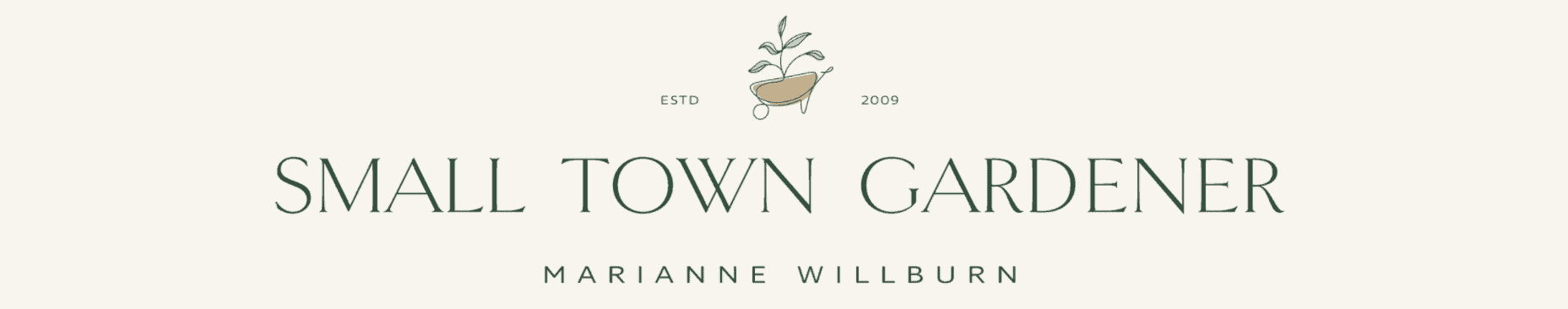 Small Town Gardener blog banner