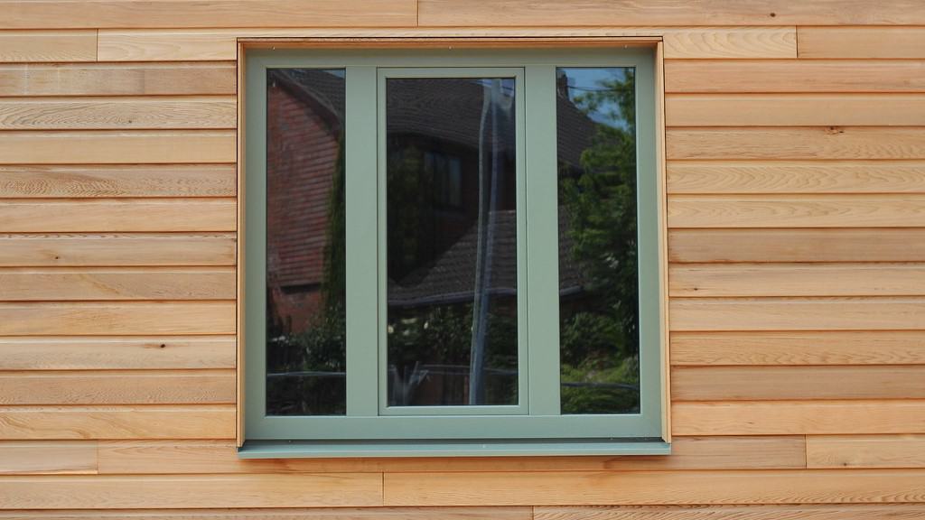 tongue and groove timber shed with window frame