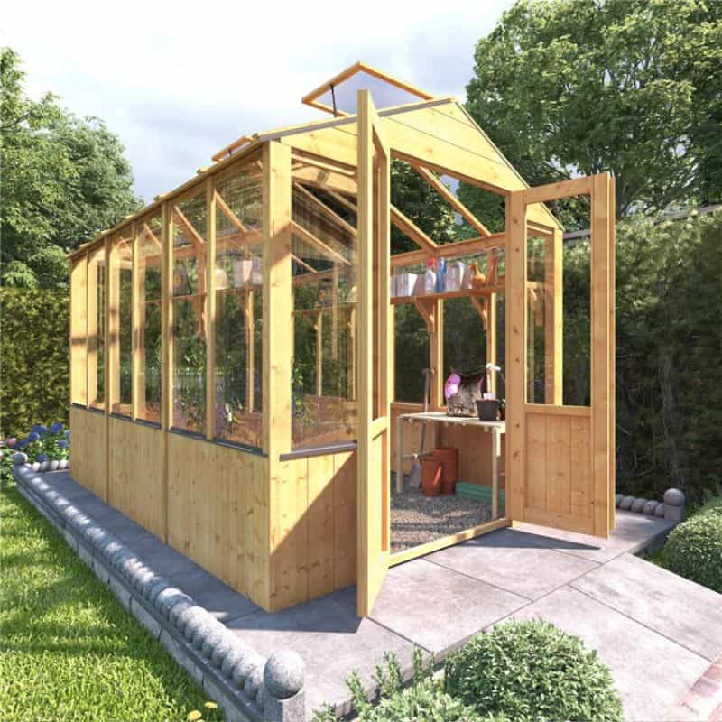 BillyOh 4000 Lincoln Wooden Clear Wall Greenhouse