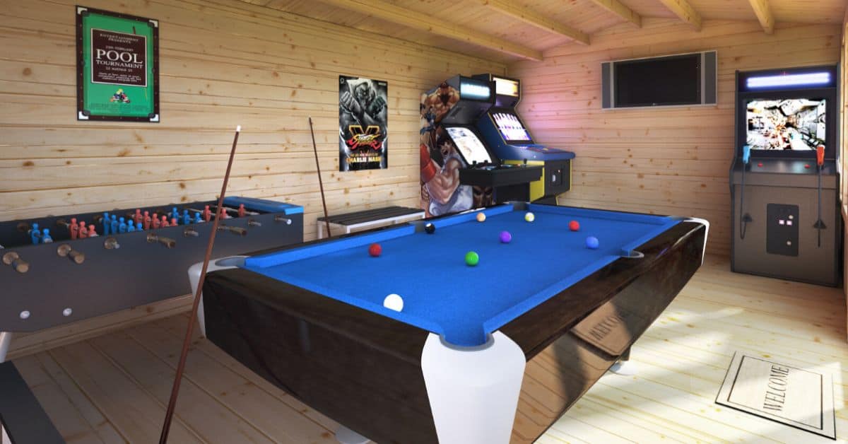 creating a log cabin games room