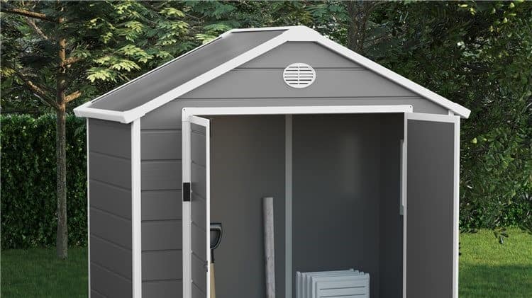 BillyOh Kingston Apex Plastic Shed Light Grey With Floor